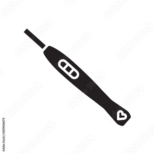 pregnancy test black line icon. Vector isolated element