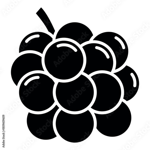 Blackberry Fruit Icon Template – Fresh Fruit Minimal Flat Vector Design