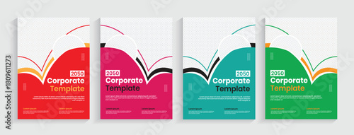 Annual report cover design, abstract vector background, business report cover template, booklet cover layout