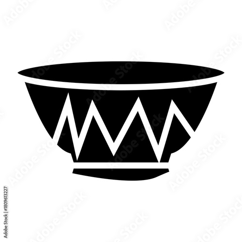 ceramic bowl glyph icon illustration vector