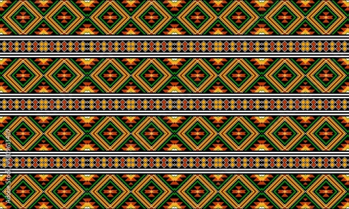 Ethnic tribal pattern design seamless geometric aztec style background for textile and fabric print