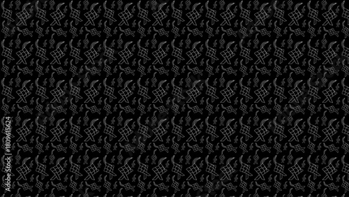 Sophisticated dark seamless abstract geometric pattern, intricate monochrome decorative design for modern digital backgrounds and elegant web textures