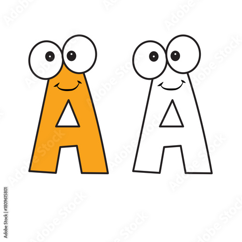 Colouring page alphabet 