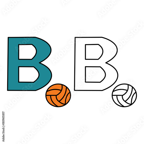 Colouring page alphabet 