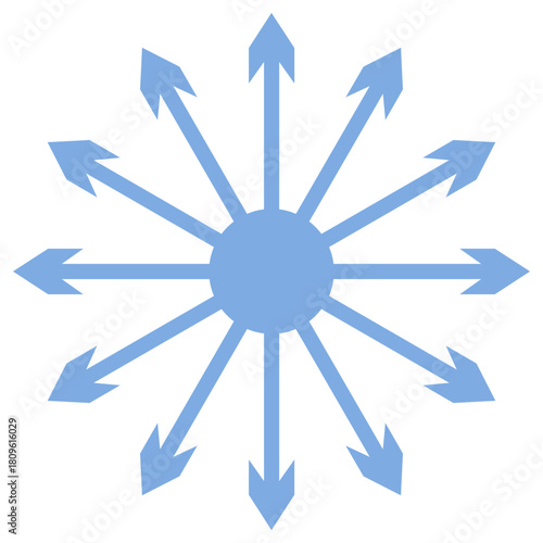 Minimalist network icon vector. Isolated light blue outline symbol for approach, process, teamwork, or spread on transparent background