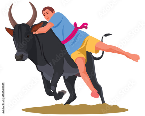 Jallikattu Festival Traditional Bull Taming Sport of Tamil Nadu, Traditional Event in Tamil Nadu India