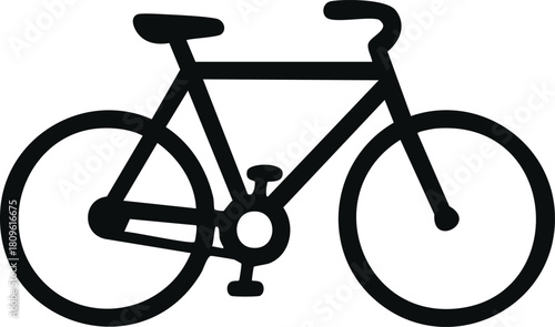 A black bicycle, a simple and elegant design for cycling enthusiasts and fitness lovers alike