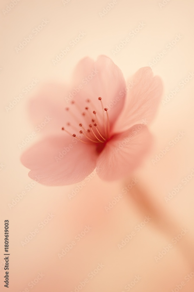 Obraz premium Sakura petals attached to branches 