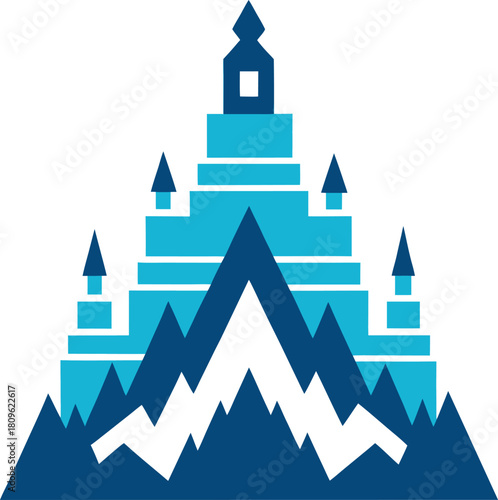 Mythical ocean kingdom pattern with radiant scales