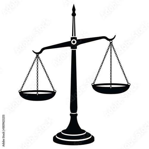 Elegant scales of justice symbolizing fairness and legal balance, perfect for law firms and legal professionals seeking a strong, authoritative visual