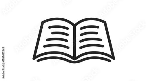 Minimalist open book icon
