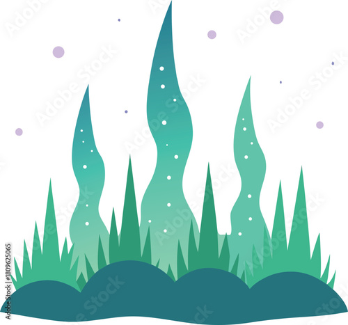 Surreal blossom constellation pattern with flower lights