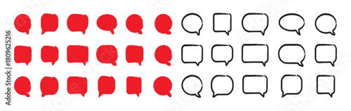 speech bubble.  speech bubble collection. Set of speech bubble. empty comic speech bubbles set.  Vintage design, pop art style - stock vector.