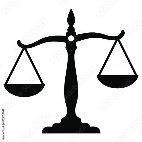 Elegant balance scales for legal, justice, and ethical themes, perfect for professional website designs and impactful business presentations about fairness