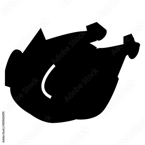 silhouette of a black chicken
