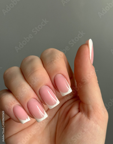 Elegant Square French Manicure
