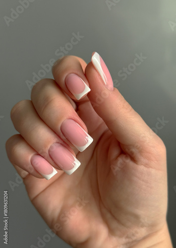 Elegant Square French Manicure