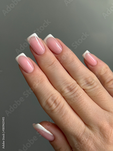 Elegant Square French Manicure