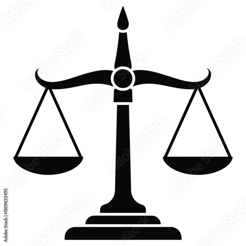 Elegant scales of justice symbolize fairness, equality, and legal balance, ideal for law firms, government agencies, and educational materials