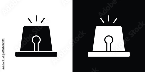 Ambulance siren icon design element for website and app ui design projects