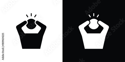 Anxiety icon design element for website and app ui design projects