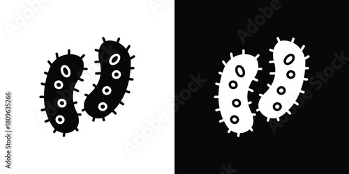 Bacteria icon design element for website and app ui design projects