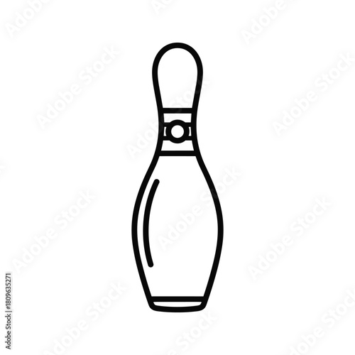 Illustration of a bowling pin isolated on for bowling alley