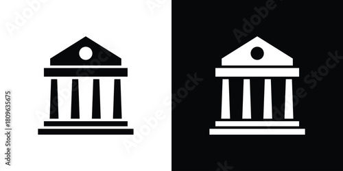Bank icon design element for website and app ui design projects