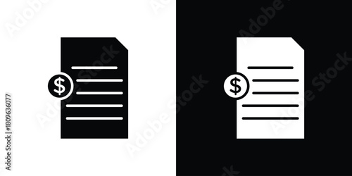 Bank statement icon design element for website and app ui design projects