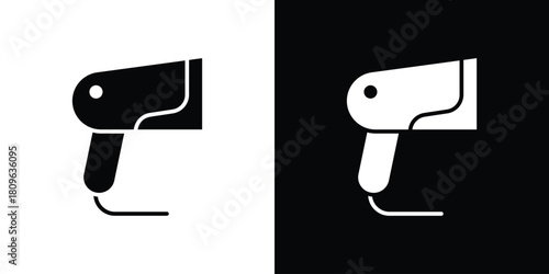 Barcode scanner icon design element for website and app ui design projects