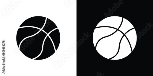 Basketball icon design element for website and app ui design projects