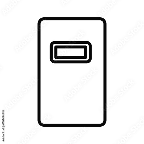 Illustration of a riot shield isolated on, a protective gear used by law enforcement