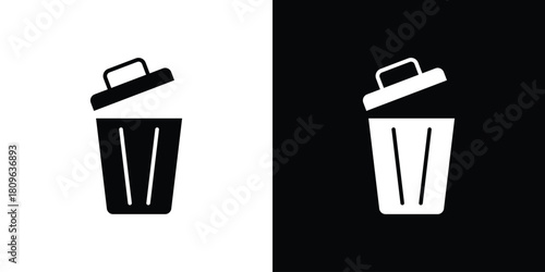 Bin icon design element for website and app ui design projects