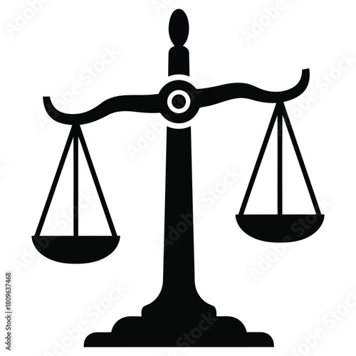 Elegant scales of justice symbol delivering balance and fairness for legal representation, a powerful icon for law firms and justice systems