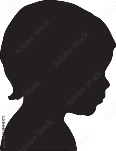 vector image of a human silhouette, a girl's silhouette, a child's silhouette, a beautiful profile, a person in profile, a girl's profile, a woman's profile, a man's profile, a child's profile, a pers