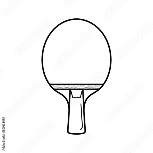 Illustration of a table tennis racket isolated on, a sport equipment for playing ping pong