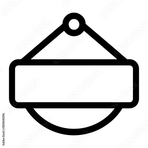 blank closed sign board icon symbol Silhouette vector on white background