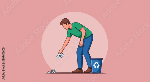 A person reclines under a tree, reading a book. Illustration style features soft colors and clean lines, creating a calm scene