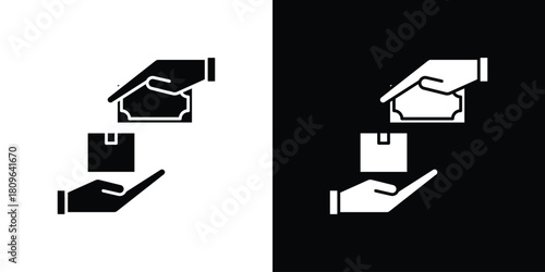 Cash on delivery icon design element for website and app ui design projects