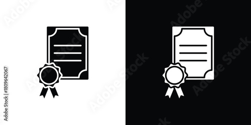 Certificate icon design element for website and app ui design projects