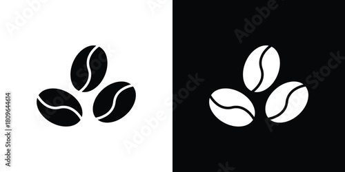 Coffee Bean icon design element for website and app ui design projects