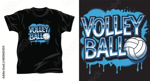 volleyball vector graphic t shirt design print.
