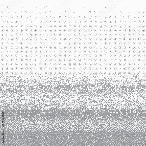 Noisy glitchy background texture. Distorted vhs screen pixel overlay effect. Vector illustration of grunge dither noise retro design.