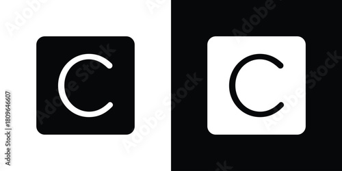 Copyright icon design element for website and app ui design projects