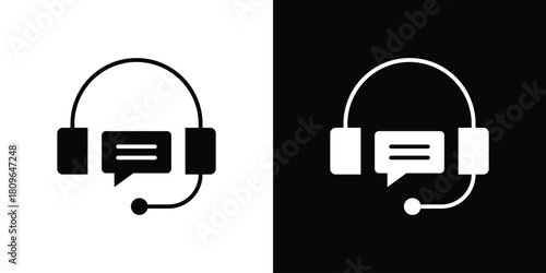 Customer service icon design element for website and app ui design projects