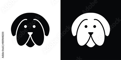 Dog icon design element for website and app ui design projects