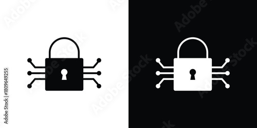Encryption icon design element for website and app ui design projects
