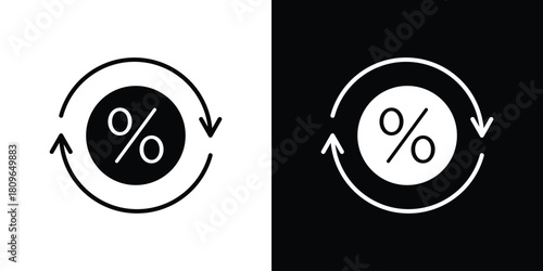 Exchange rate icon design element for website and app ui design projects