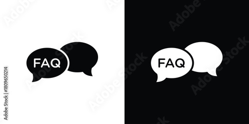 FAQ icon design element for website and app ui design projects