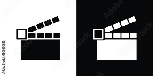 Film clapperboard icon design element for website and app ui design projects